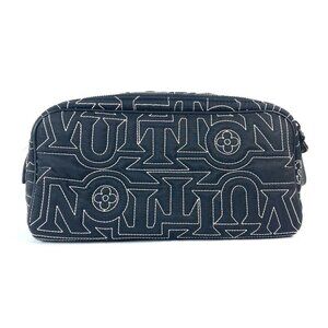LOUIS VUITTON M21435 LV Snow Collection dopp kit Pouch Clutch bag Black/White
